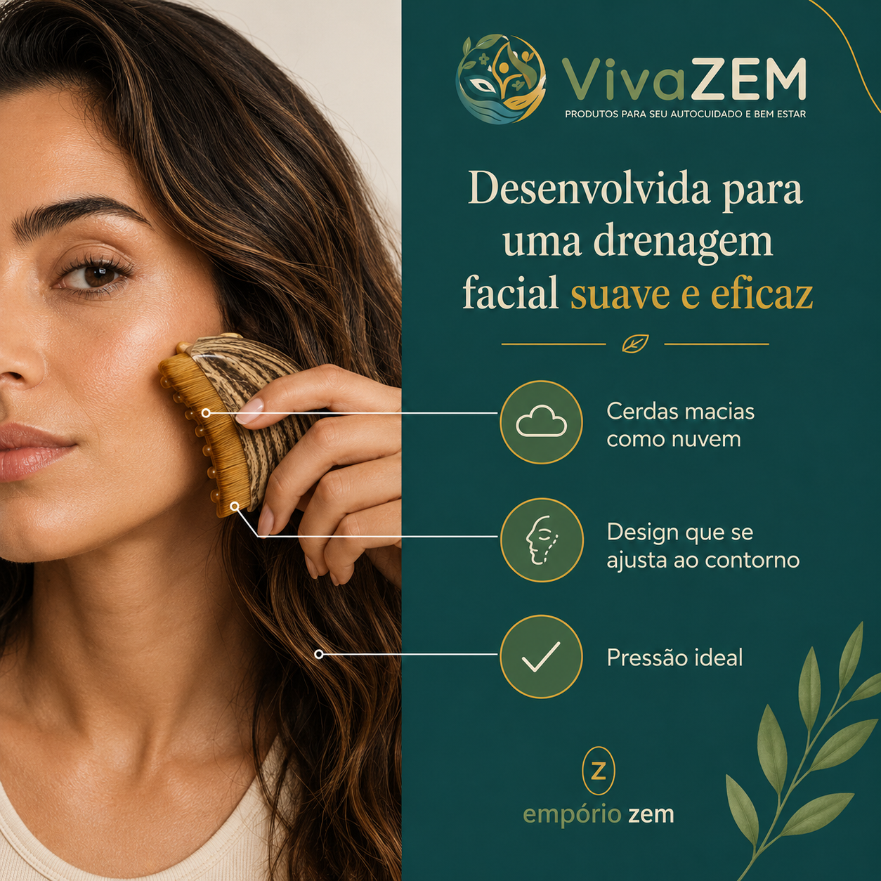 DrenaFace – Escova de Drenagem Linfática Facial — imagem 4