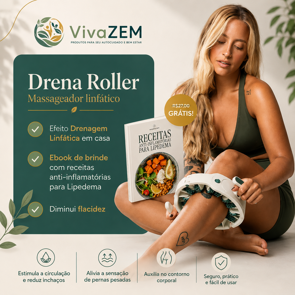 Drena Roller – Massageador Linfático — imagem 2
