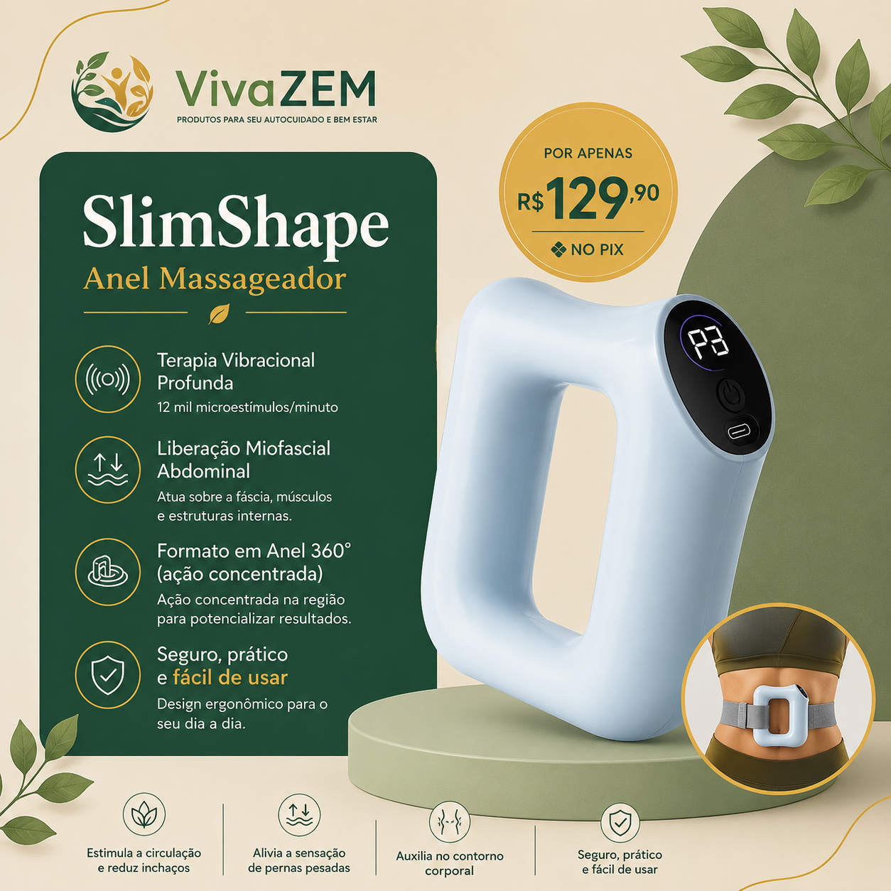 SlimShape - Anel Massageador